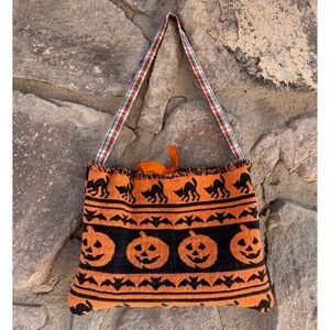 Handcrafted | Upcycled Halloween Reversible Tapestry Crossbody Shoulder Bag
